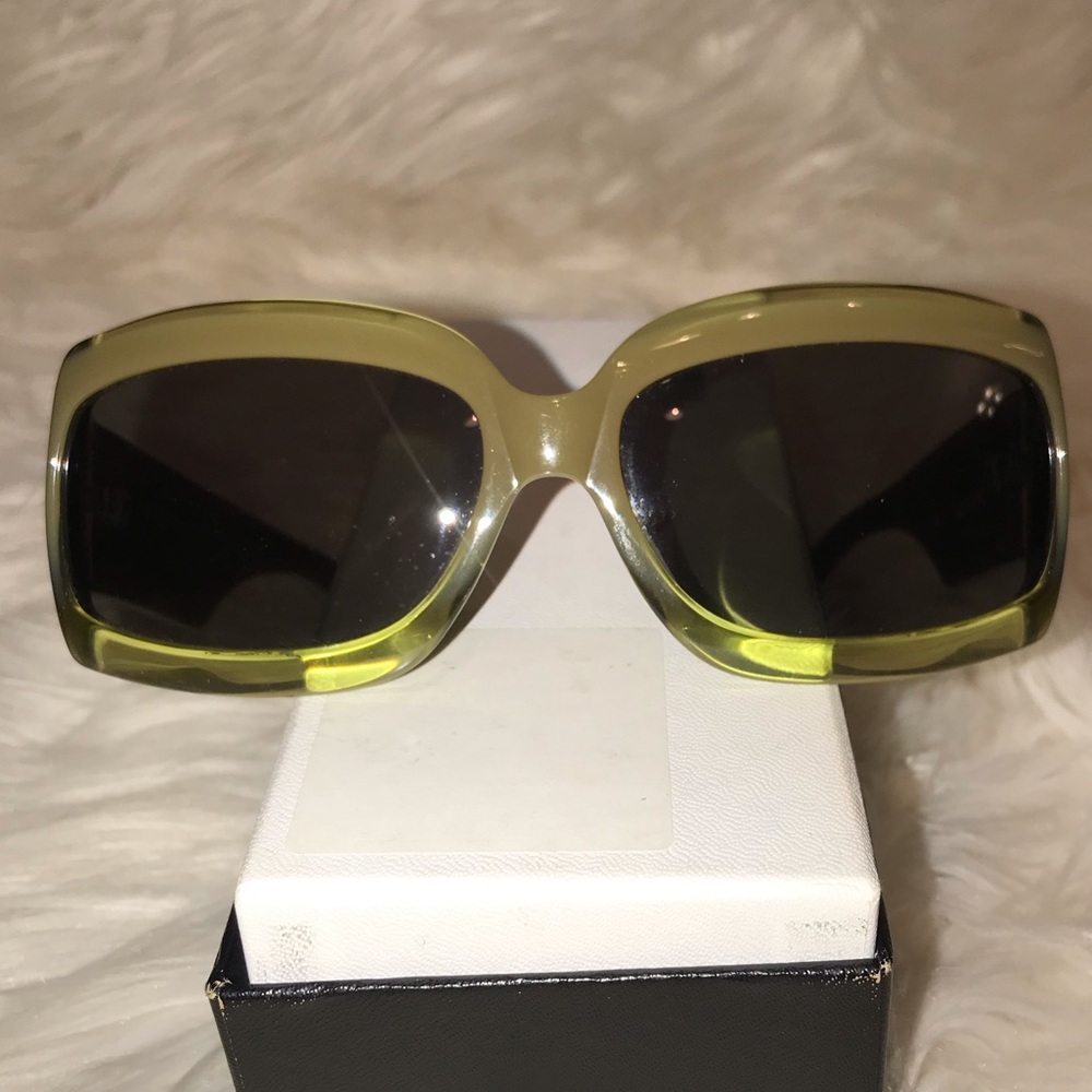 Betsey Johnson khaki studded sunglasses